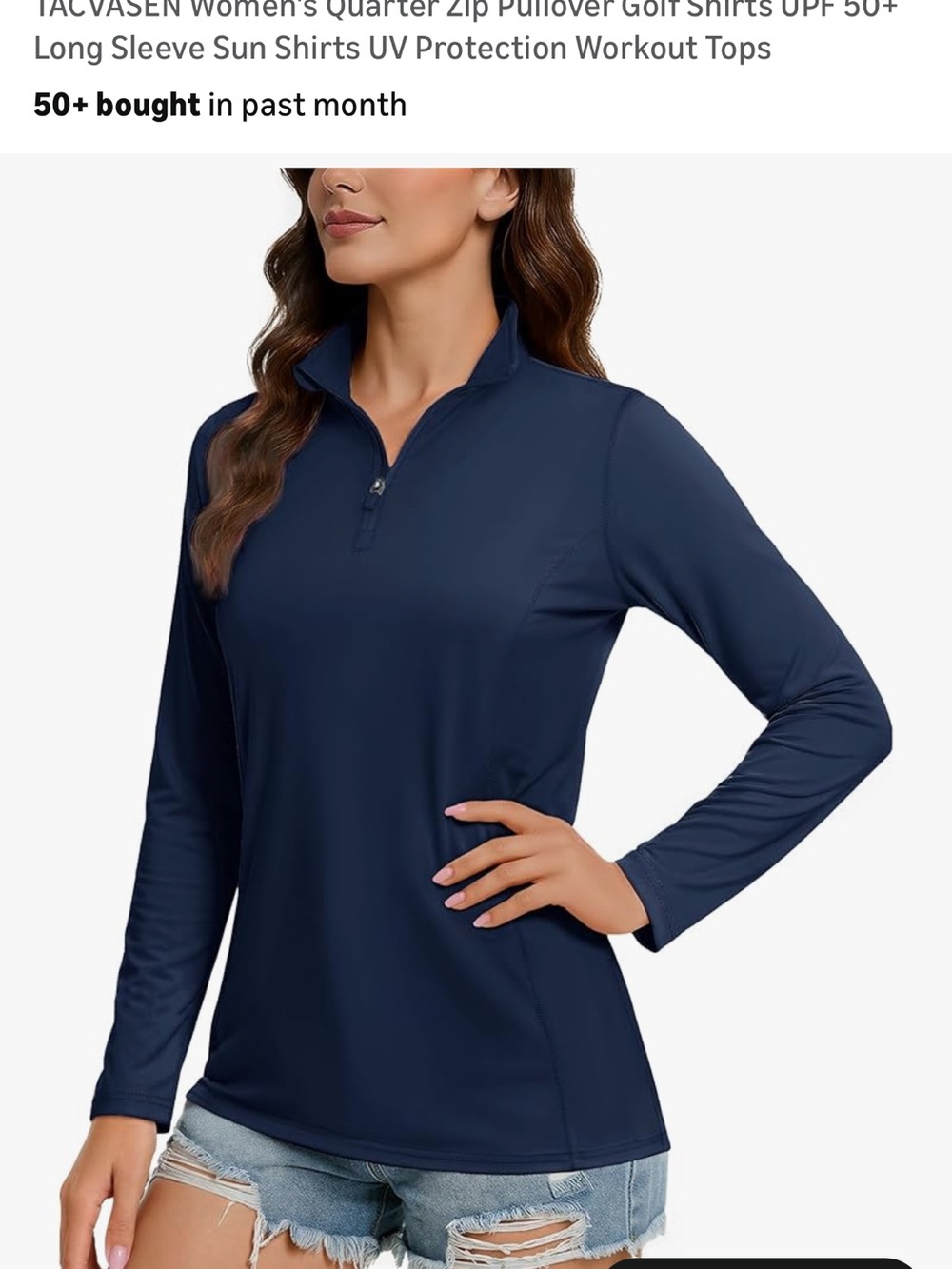 Women’s Quarter-Zip Long Sleeve Performance Top - Navy